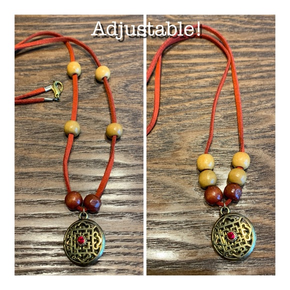 Mid length Golden Medallion Necklace 16" ONE OF A KIND HANDMADE NWOT - Picture 2 of 6